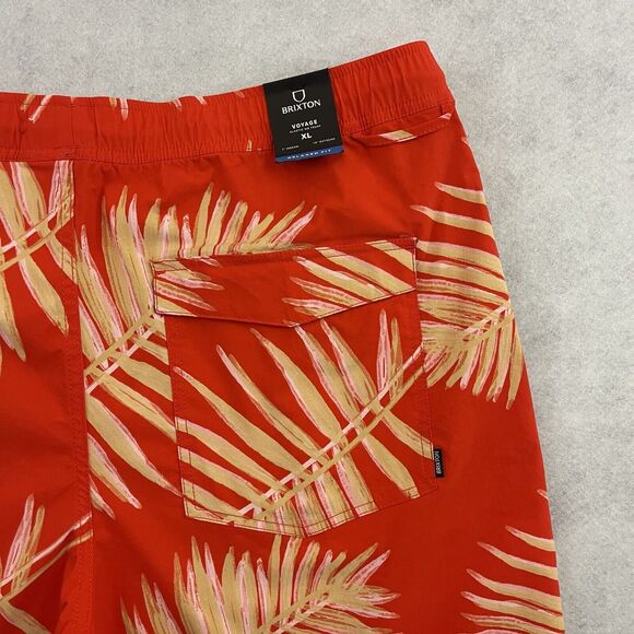 Brixton Voyage 18″ Aloha Red Hybrid Swim Shorts XL Trim Quick‑Dry DWR NEW - Picture 9 of 16